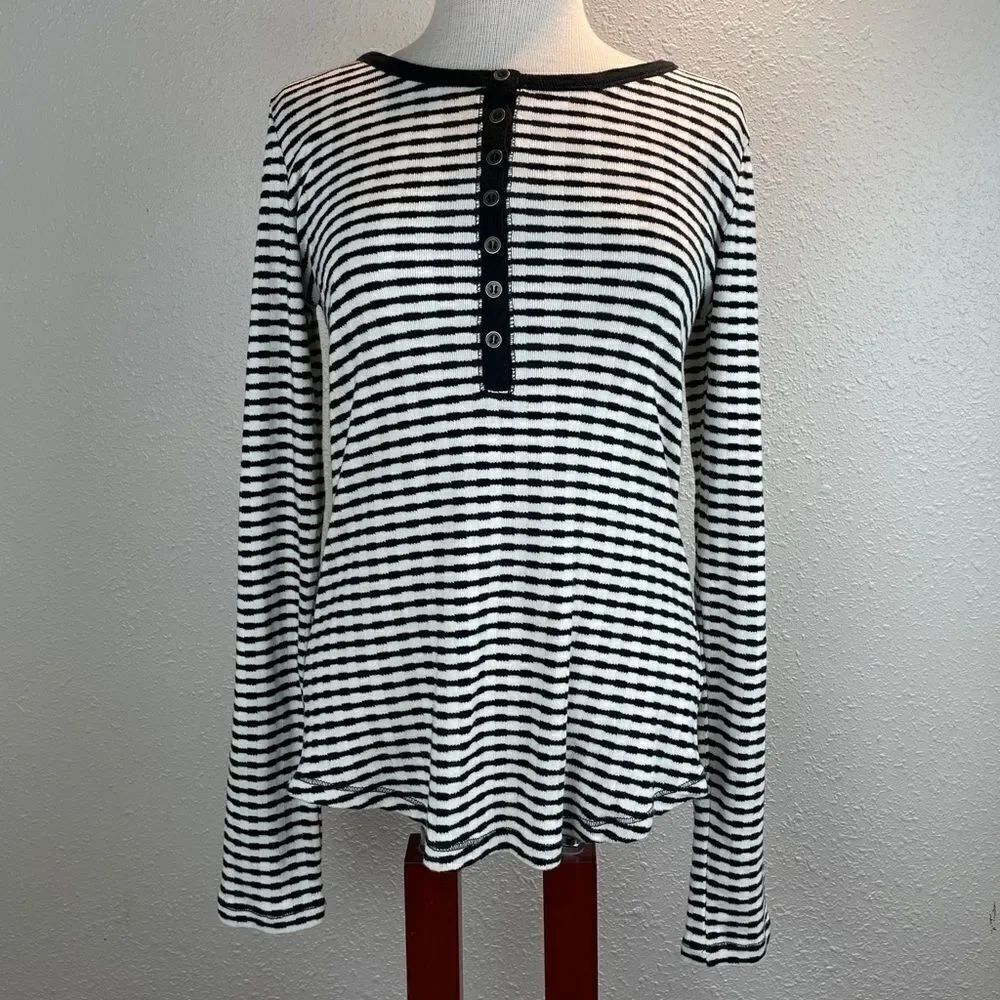 Lucky Brand Striped Long Sleeve Top Size L